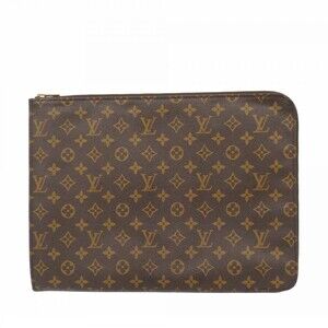 Louis Vuitton Monogram Poche Document Clutch Bag M53456 Brown Men's